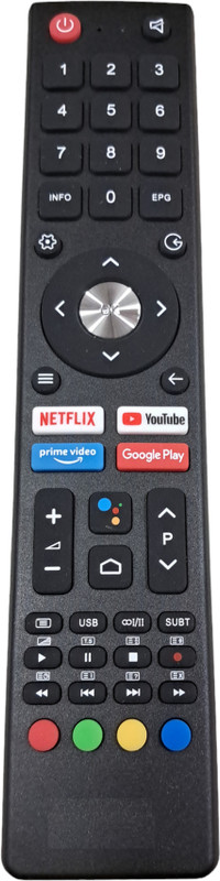Crystonics Voice & Google Assistant Remote Compatible with BPL Smart LED TV BPL Android 4k LED UHD HD, BPL 4K Ultra HD Smart TV Remote Remote Controller(Black)