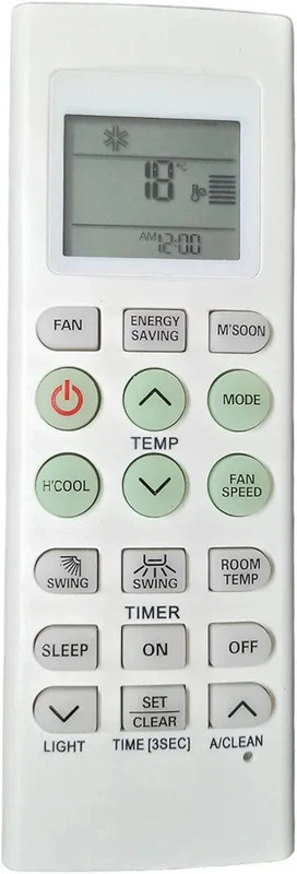 NixGlobal M92 36-J L-G AC Remote Compatible with LG 1 / 1.5 / 2 TON AC Remote Controller(White)