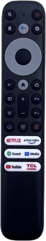 Crystonics RC902V FMR1 Voice & Google Assistant Remote Control TCL 4K 8K Qled Bezel-Series P635 Pro Series Smart TV Remote Controller(Black)