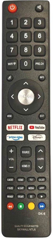 ZELENKI Compatible for NVY LED LCD TV Smart TV Remote (Exactly Same Remote Will Only Work)(Non-Voice) Remote Controller(Black)
