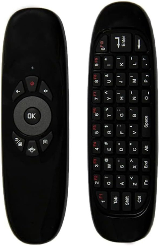 VOOCME C120 USB 2.4G Wireless Keyboard and Mouse Air Fly Remote Mouse Wired USB Laptop-size Multi-device Keyboard Compatible with Desktop, Laptop, Mac(Black)