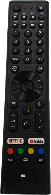 SHIELDGUARD Remote Control 755 Compatible for Infinix LED TV (Without Voice function) (Match with your old remote) Remote Controller(Black)