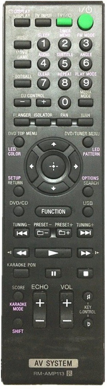 EHOP RM-AMP113 Compatible Control for AV Home Theater SHAKE-100D HCD Sony Remote Controller(Black)