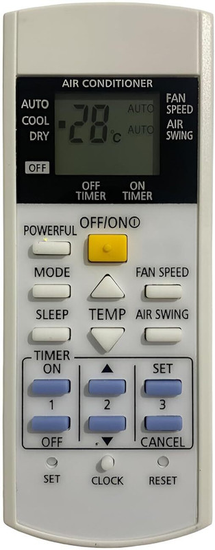 Hybite AC Remote Compatible for PANASONIC AC Remote with Powerful Function Panasonic AC Remote Controller(White)