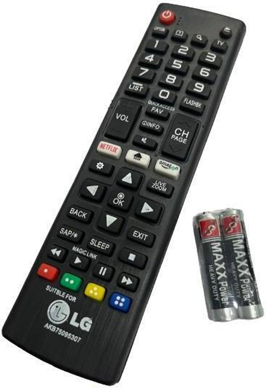 Fgkitoflex XMRM-578 with Netflix and prime function L-g Remote Controller(Black)