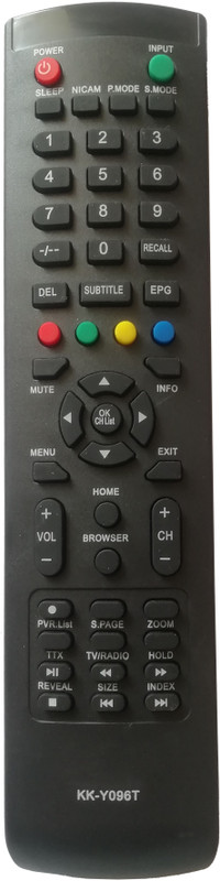 LipiWorld KK-Y096T LED Smart TV Remote ( Old Remote Exactly Same Remote Will Only Work) Compatible For Mitashi Tv Remote Controller(Black)