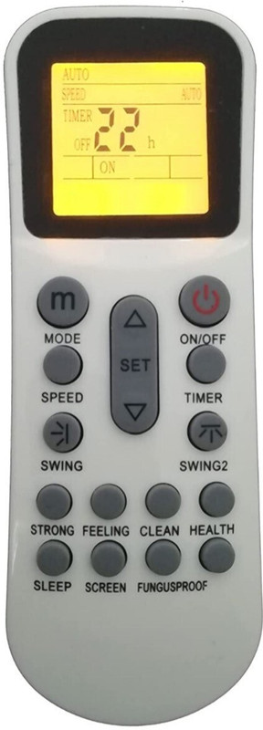 miracles in hand MIH125 AC REMOTE COMPATIBLE WITH (WITH BACKLIGHT DISPLAY LIGHT) LLOYD Remote Controller(White)