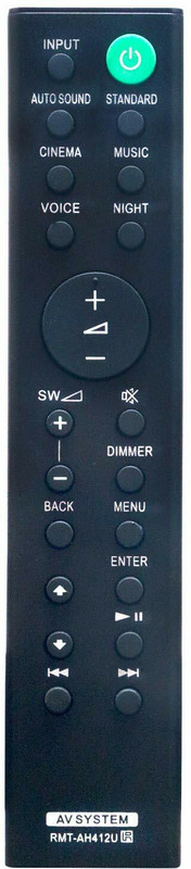 ANM Remote For Sony Home Theatre System And Soundbar - RMT-AH412U Sony Home Theatre, VERIFICATION ON 9408256237 Remote Controller(Black)