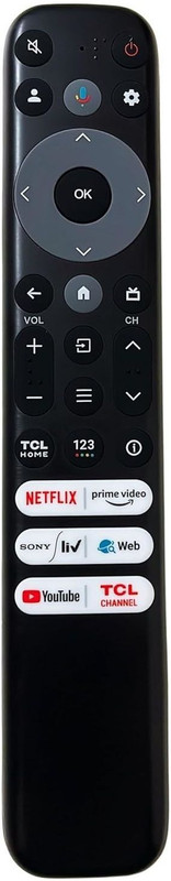 SANDYHUB Remote Control Compatible suitableness for TCL LED TV (Without Voice) Remote Controller(Black)