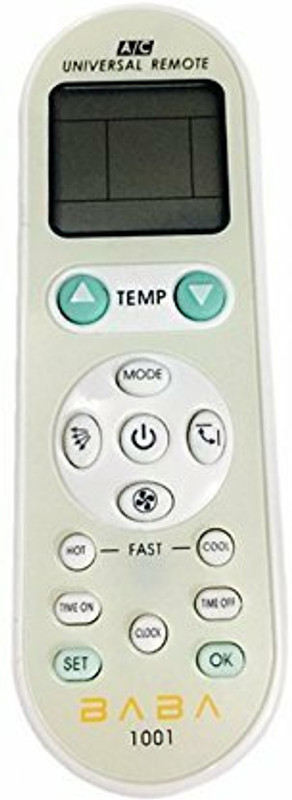 EHOP Universal a.c. Remote 1001 (Pack of 1) Baba Remote Controller(White)