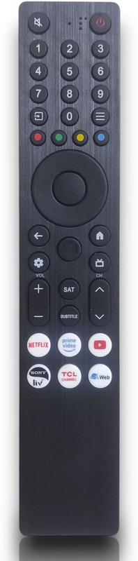 clikon Compatible TCL TV Remote (without voice control) Replacement For TCL TV Remote 32V4C 32V5C 40V5C 50S5K 55Q6C 55T8C 65Q6C Remote Controller(Black)