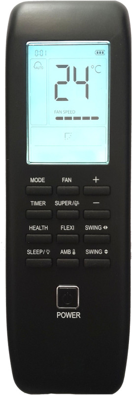 LipiWorld 273 AC Remote Control With Backlight Display Light Compatible For  IFB AC Remote Controller(Black)