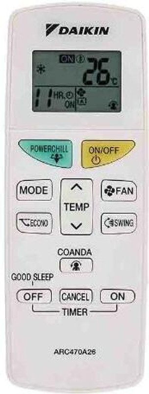 LETHABO HR242 DAIKIN FOR Split AC /Window AC Please Match The OLD Image Remote Controller Remote Controller(White)