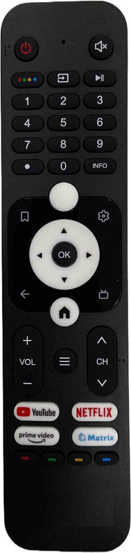 SHIELDGUARD Remote Compatible for  LED TV Remote Control with Netflix & YouTube functions VU Remote Controller(Black)