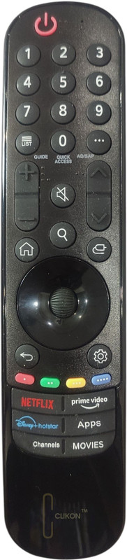 clikon Compatible for Lg Magic tv Remote Control or Lg WebOS Smart Led UHD 4K Lg MR21GA MR22GA MR23GA, 55NANO73SQA 55NANO73TPZ 65NANO73SQA 65UQ8020PSB 55UQ8020P Remote Controller(Black)