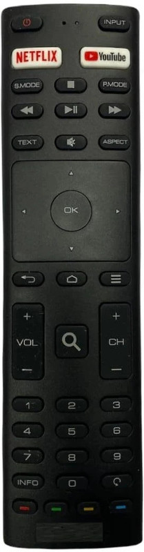 Emrse LED/LCD Remote Compatible for  Smart Tv Remote with Netflix Function MARQ Remote Controller(Black)