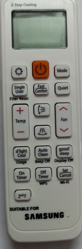 RE SS AC 90A RED SAMSUNG AC Remote Controller(White)