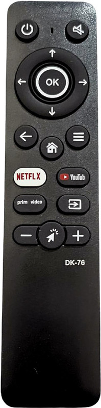 MASE Without Voice Replacement Remote For PHX ORPAL, BUSH, & More Asseble TV Remote Controller(Black)