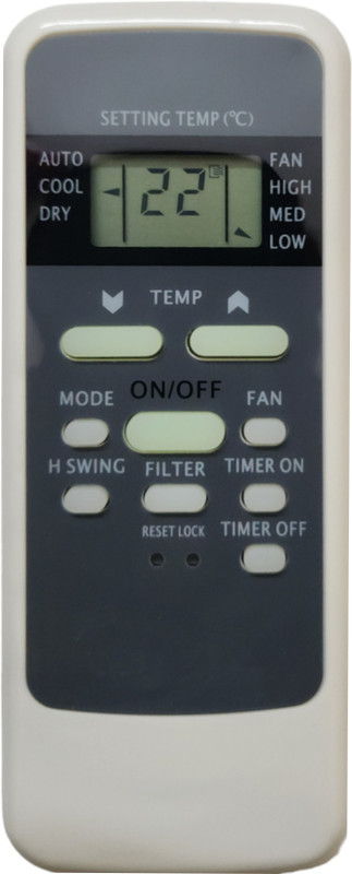ERNIL RAW318KUD AC Remote Compatible For Hitachi Ac Remote For 1 1.5 2 Ton Split/Window AC (Same Remote Will Only Work) Remote Controller(White)