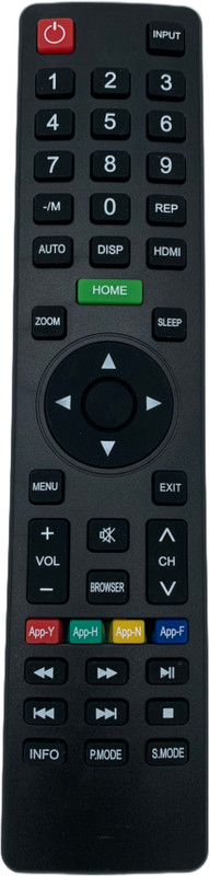 NixGlobal B-SH GREEN HOME FUNCTION Remote Compatible with BUSH 4K SMART LED LCD TV Remote Controller(Black)