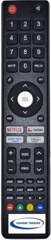 Kishore Traders Compatible Remote Control For Uniboom Ultima Led Tv Uniboom Ultima HD Ready Led Smart Android Tv 2025 Edition 32S-ULTIMA Remote Controller(Black)