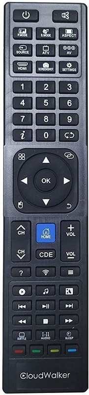 EHOP Remote Control Compatible with LED/LCD TV (USB Dongle Not Included) CloudWalker, Universal Remote Controller(Black)