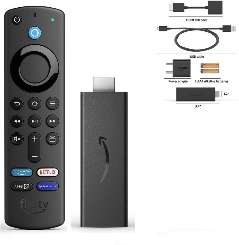 octanium Fire TV Stick HD, Alexa Voice Remote with TV power & volume controls, full HD Media Streaming Device(Black)