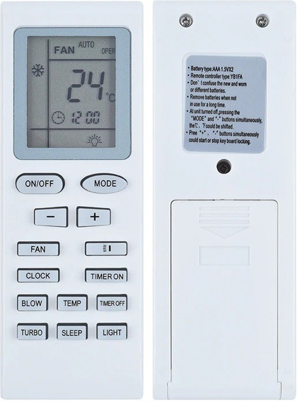 ERNIL Compatible for Voltas AC With Clock Function YB1FA Remote Controller(White)