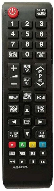 Hybite Samsung Remote Compatible for all SAmsung Led / Lcd tv (Please MAtch Your Old Remote)Samsung LED AA59-00607A Remote Controller(Black)