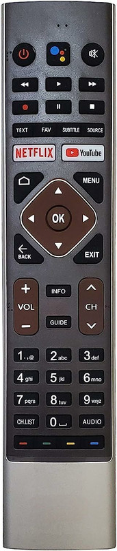 NixGlobal M107 HA-IER U27E without Voice Control Function Remote Compatible with HAIER 4K SMART ANDROID LED LCD TV Remote Controller(Silver)