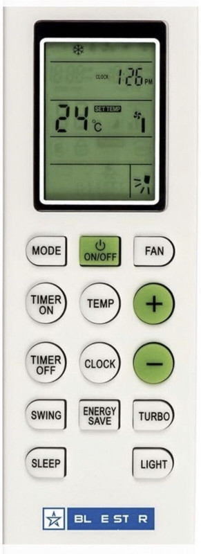 Samruddhi Electronics Blu-177 This remote is compatible with bluestar A/C Remote Controller(White)