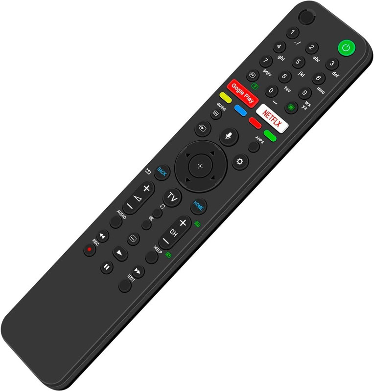 Tech Vibes TV Remote Replacement with Voice Control for All 2019-2025 Sony Bravia Smart TV XR/XBR/KD/K Series 4K LED OLED Google/Android TVs. Remote Controller(Black)