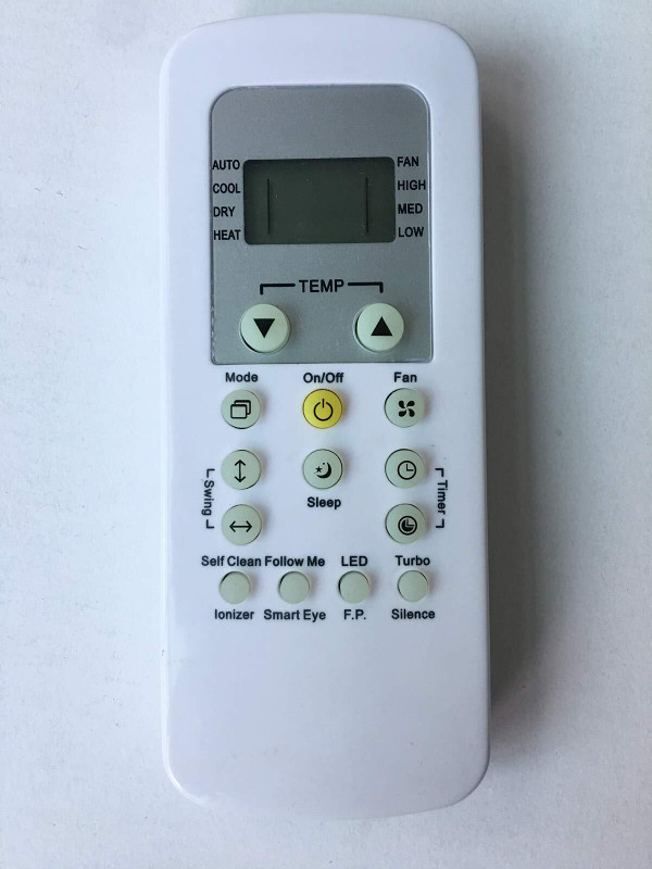 PP REMOTE AC-148-A (IONISER , SMART EYE,F.P, SILENCE LAST BUTTONS) COMPATIBLE TO CARRIER. SEND OLD PHOTO AT 9822247789 FOR VERIFICATION Remote Controller(White)