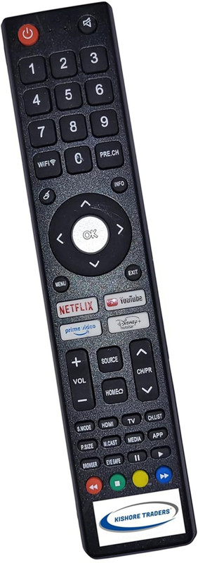 Kishore Traders Compatible Remote Control For Foxsky Smart Led Tv 55FS-VS Foxsky 139 cm (55 inch) Ultra HD (4K) LED Smart Android Tv 55FS-VS Remote Controller(Black)