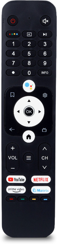Thunderex Haier Remote Compatible with Smart LED TVs-No Voice Command Feature Haier Remote Controller(Black)