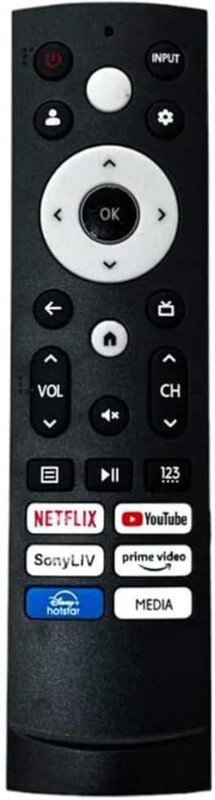 RE Non Voice 4k Hisense Led Tv Remote Controller(Black)
