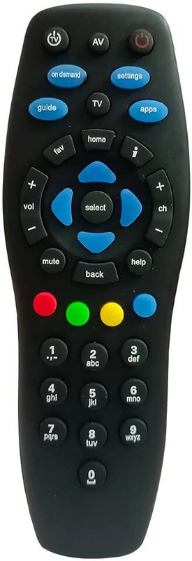Hybite Universal Remote (Also Works with All TV) ** Check Images & Description Before Purchase Tata Play /Tata sky Stb Remote Controller(Black)
