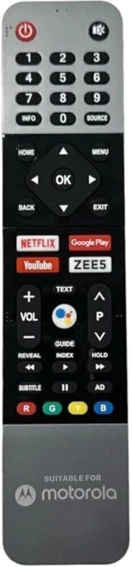 Kpdp Original Motorola Smart LED TV Motorola Smart LED TV Remote Remote Controller(Black)