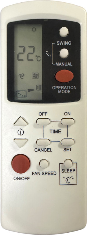 EHOP Universal GZ-1002A-E3 Compatible Remote Control for Air Conditioner VE-39 Voltas, Onida, Godrej Remote Controller(White)