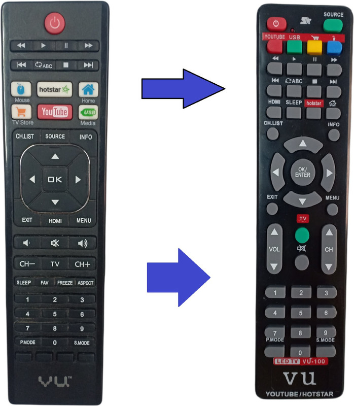 ANM REMOTE COMPATIBLE FOR VU SMART TV- VU43BU113 VU ( EXACT SAME MODEL ), VERIFICATION ON 9408256237 Remote Controller(Black)