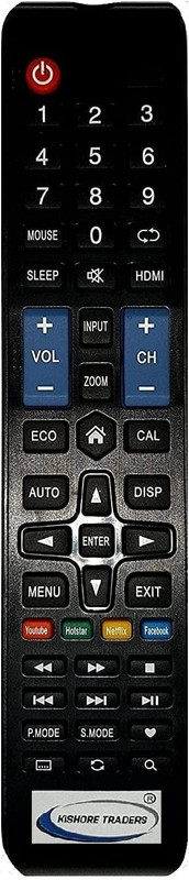 Kishore Traders Compatible Remote Control For Santosh Led Tv Remote Controller(Black)
