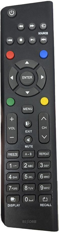 RESORB LED 307 Compatible with RECONNECT RELEG 3206 LED LCD TV Remote Controller(Black)