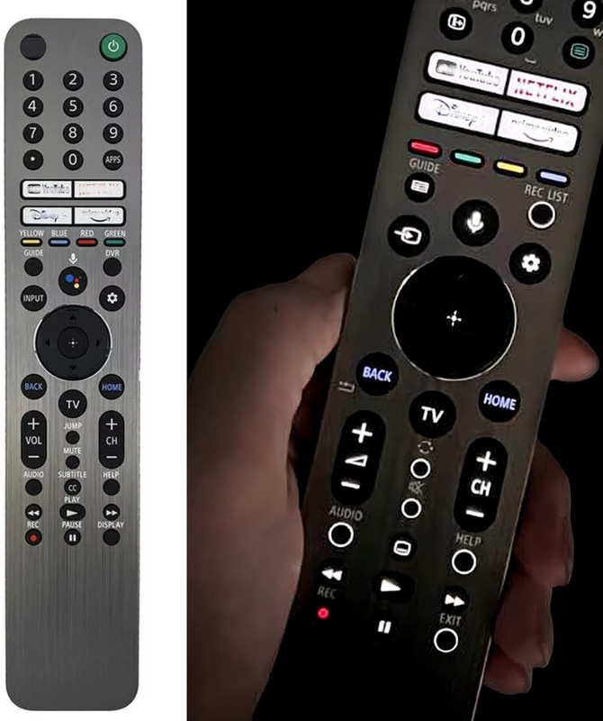ZIEVA NA Compatible with Sony bravia Smart Tv Remote– with Voice -(Tx 621U) SONY Remote Controller(Black)