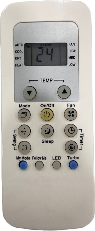 SHIELDGUARD AC Remote Control No. 146 Compatible for AC MarQ Remote Controller(White)