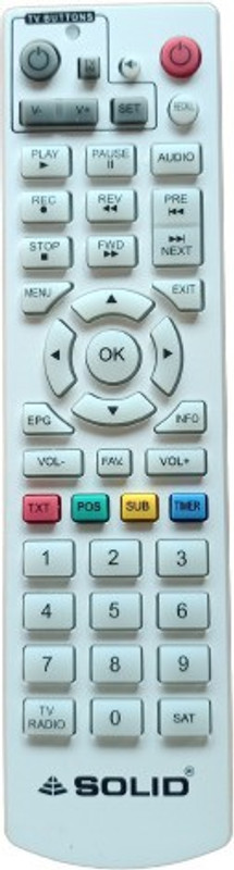 Solid New White High Quality Support All Set Top Box Remote Control SUPPORT ALL SOLID SET TOP BOX Remote Controller(White)