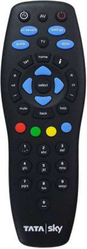 Tata Sky TataSky New body remote Universal Genuine Remote Controller TataSky Remote Controller(Black)