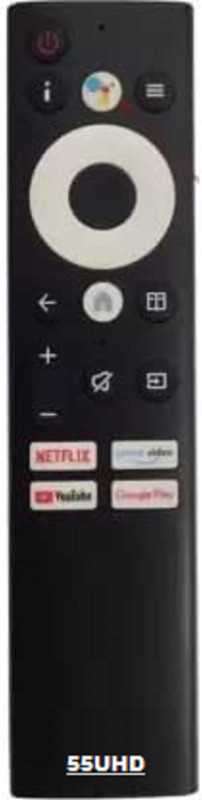 NIJ " 55UHD" Smart Android LED TV Remote Control Non- Voice SANSUI TV Remote Controller(Black)
