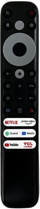 Hybite Remote Compatible for TCL Smart Led Tv RC902V Model Non Voice Command Tcl Without voice Remote Controller(Black)