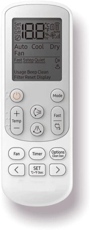 Hybite Air Conditioner Remote Compatible with Sam-sung Window/Split AC (Match Exisiting Remote Key by Key for Better Performance)Samsung AC Remote Controller(White)