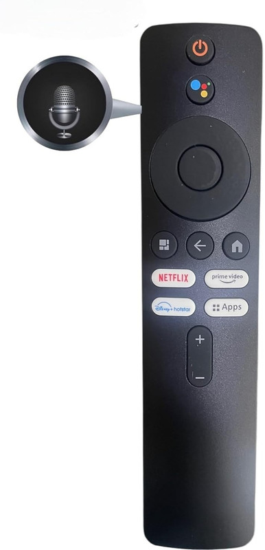 Electvision Original voice remote control for smart 4k android led tv Mi, xiaomi, Redmi Remote Controller(Black)
